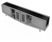 کتابخانه-و-ویترین-کوتاه-ویژه-اتاق-مدیر-عامل-آیفل-تیپ-6087-41 -  - https://mohitara.com